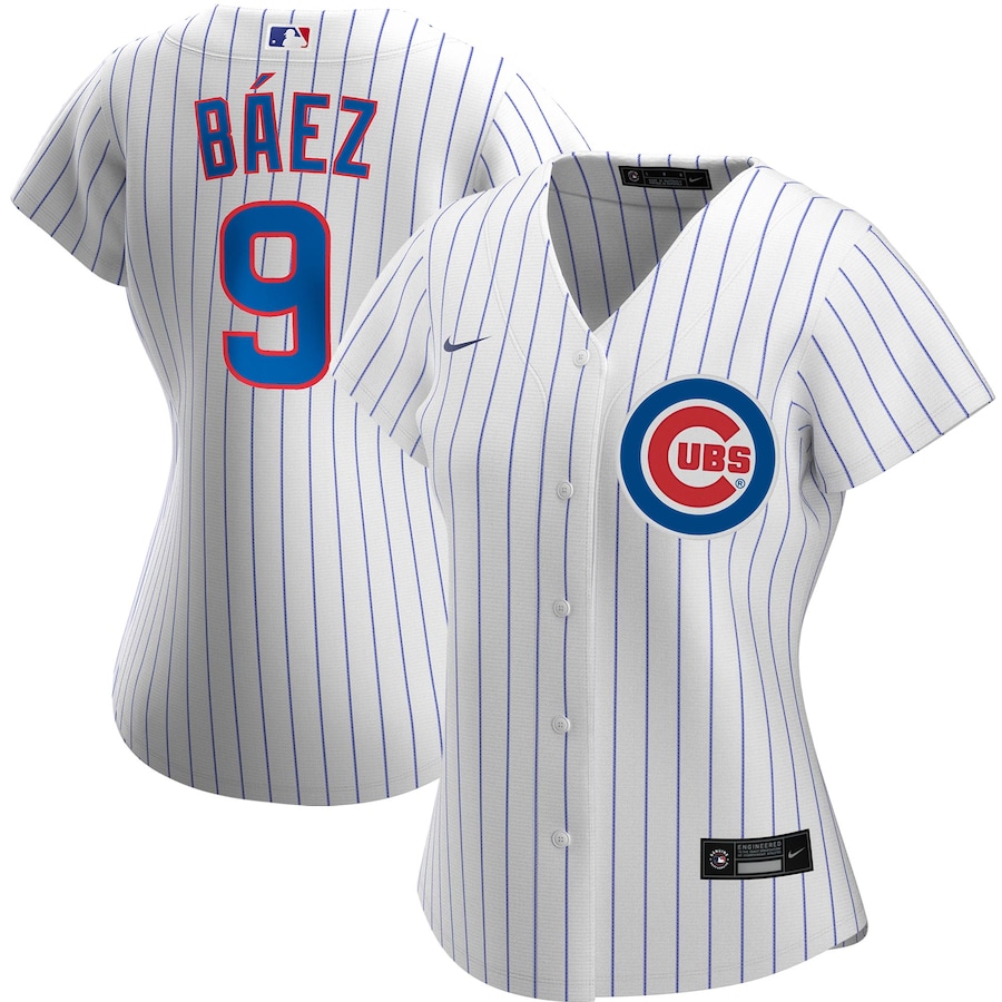Javier Baez Chicago Cubs Women's Home 2020 Replica Player Baseball Jersey ÃƒÂ¢Ã¢â€šÂ¬Ã¢â‚¬Å“ White