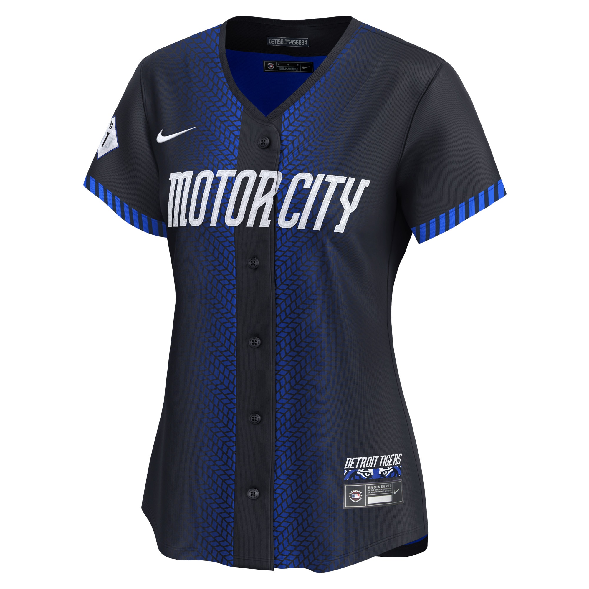 Alternative view of Javier Baez Detroit Tigers Women's 2024 City Connect Limited Baseball Jersey - Navy
