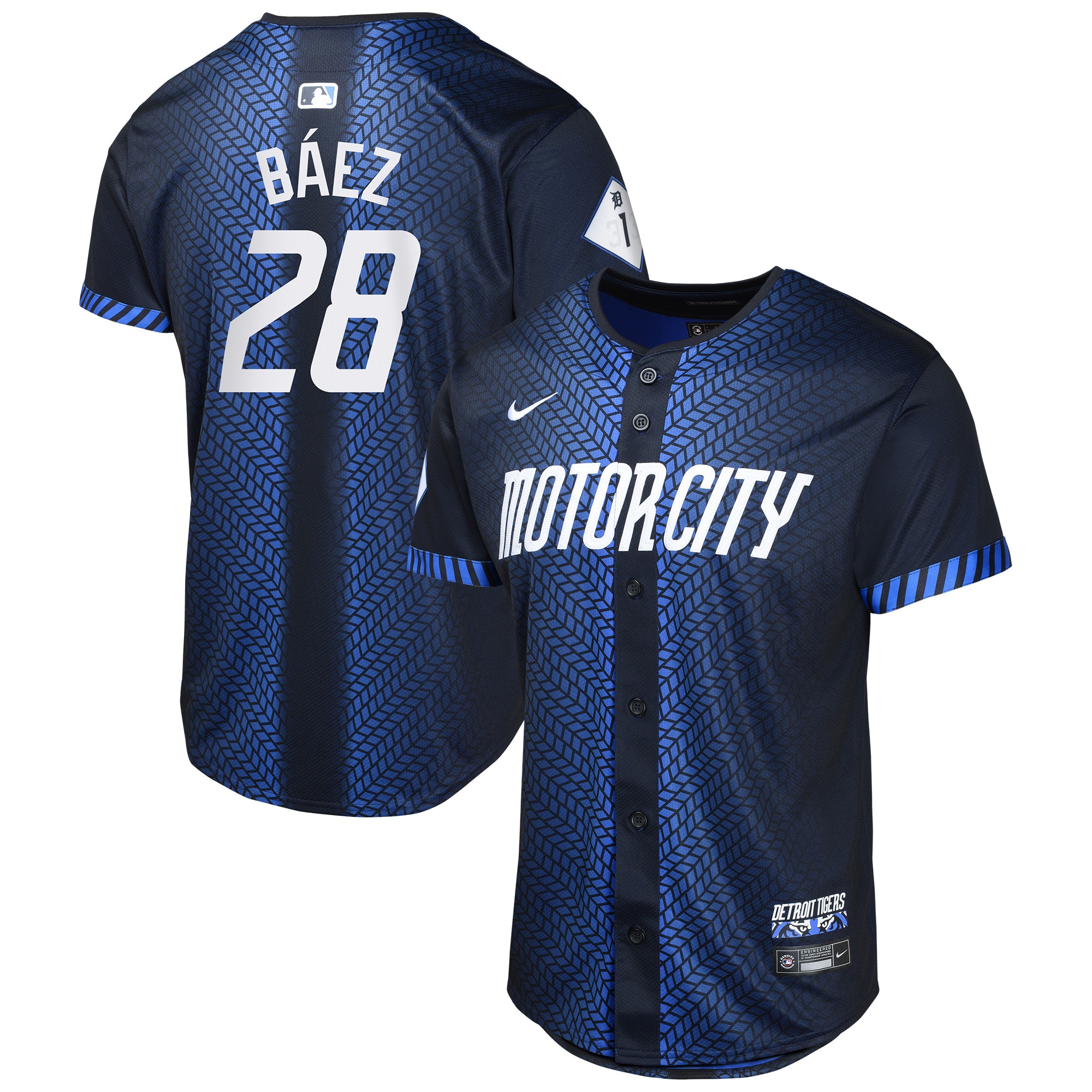 Javier Baez Detroit Tigers Youth 2024 City Connect Limited Baseball Jersey - Navy