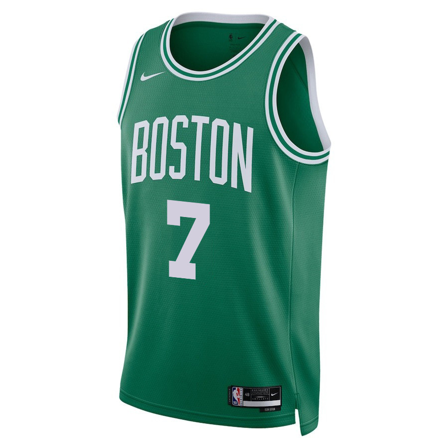 Alternative view of Jaylen Brown 7 Boston Celtics 2024 FINALS PATCH Icon Edition Jersey - Kelly Green - JS133