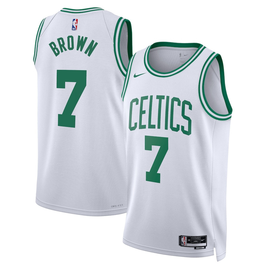 Jaylen Brown 7 Boston Celtics Unisex Swingman Jersey - Association Edition - White - JS940