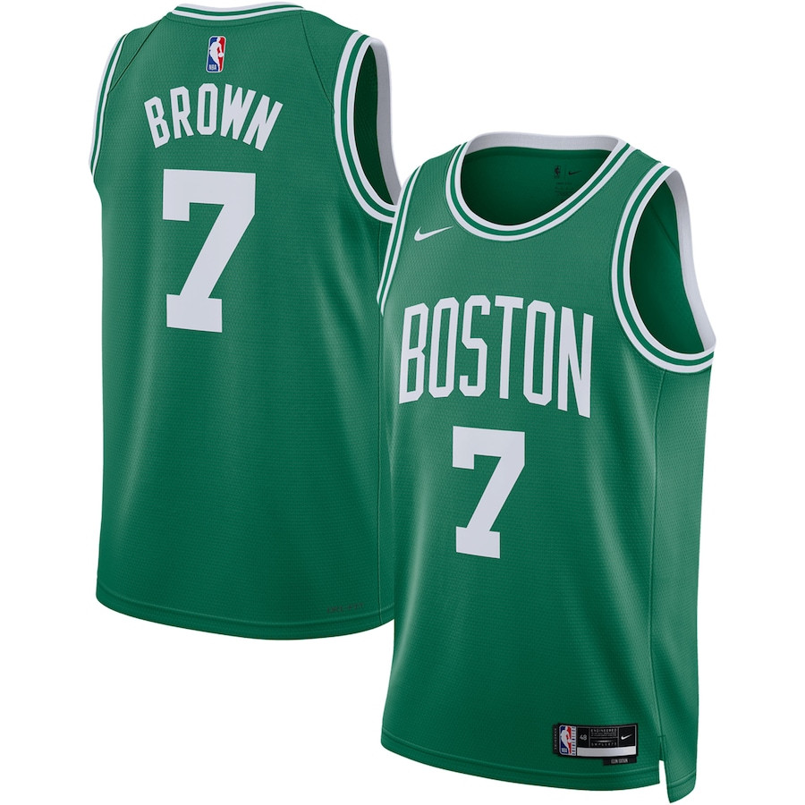 Jaylen Brown 7 Boston Celtics Unisex Swingman Basketball Jersey - Icon Edition - Kelly Green - JS742