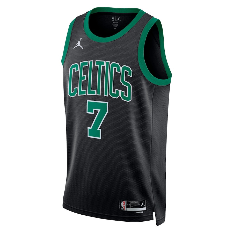 Alternative view of Jaylen Brown 7 Boston Celtics Unisex Swingman Basketball Jersey - Statement Edition - Black - JS579