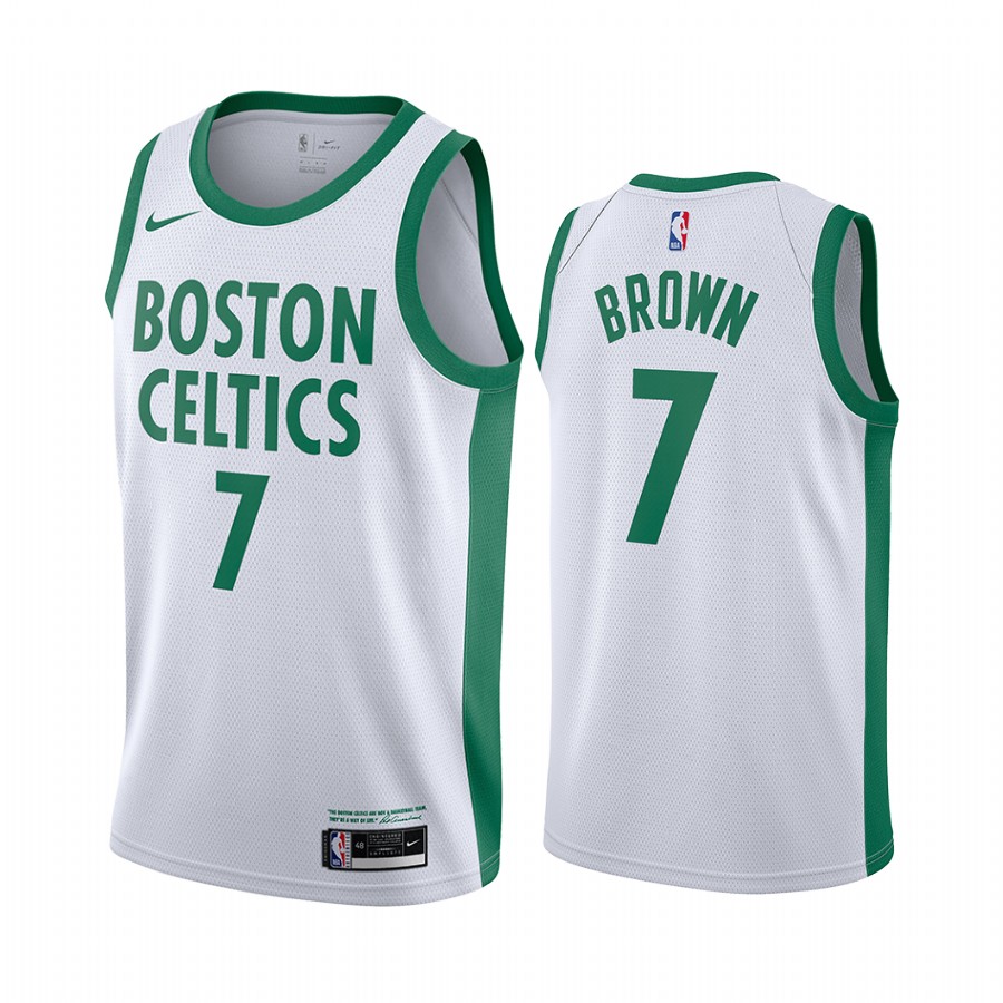 Jaylen Brown Boston Celtics 2020-21 White City Edition Basketball Jersey New Uniform