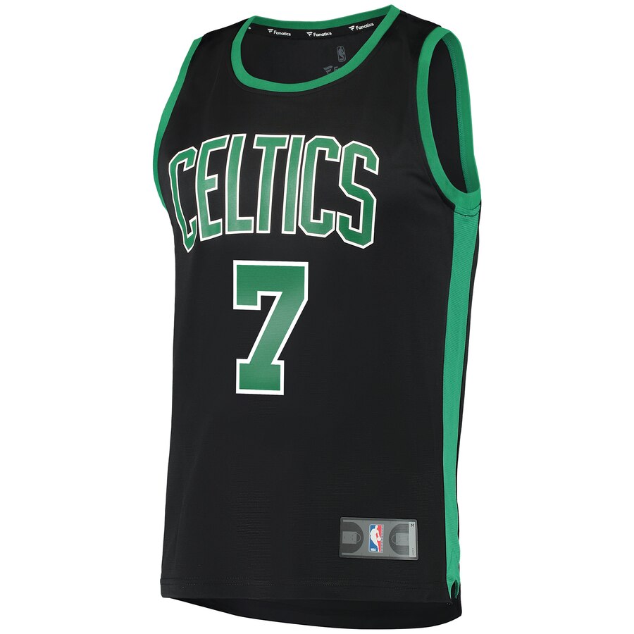 Alternative view of Jaylen Brown Boston Celtics Fanatics Branded Fast Break Replica Player Basketball Jersey - Statement Edition - Black