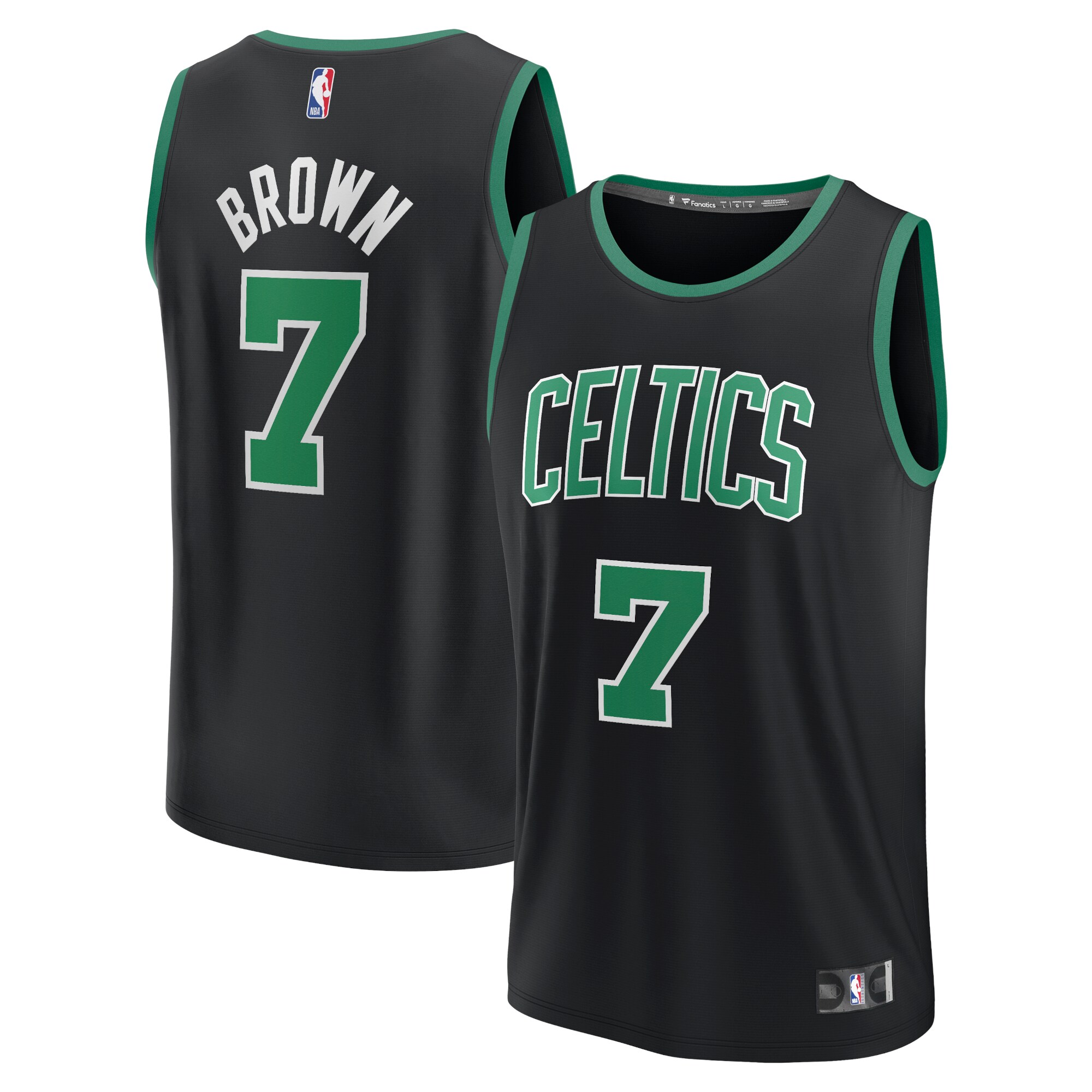 Alternative view of Jaylen Brown Boston Celtics Fanatics Branded Youth Player Basketball Jersey - Statement Edition - Black