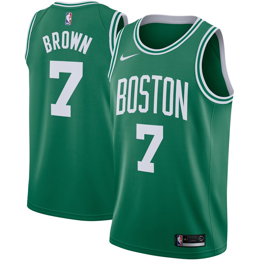 Jaylen Brown Boston Celtics Swingman Basketball Jersey Green - Icon Edition