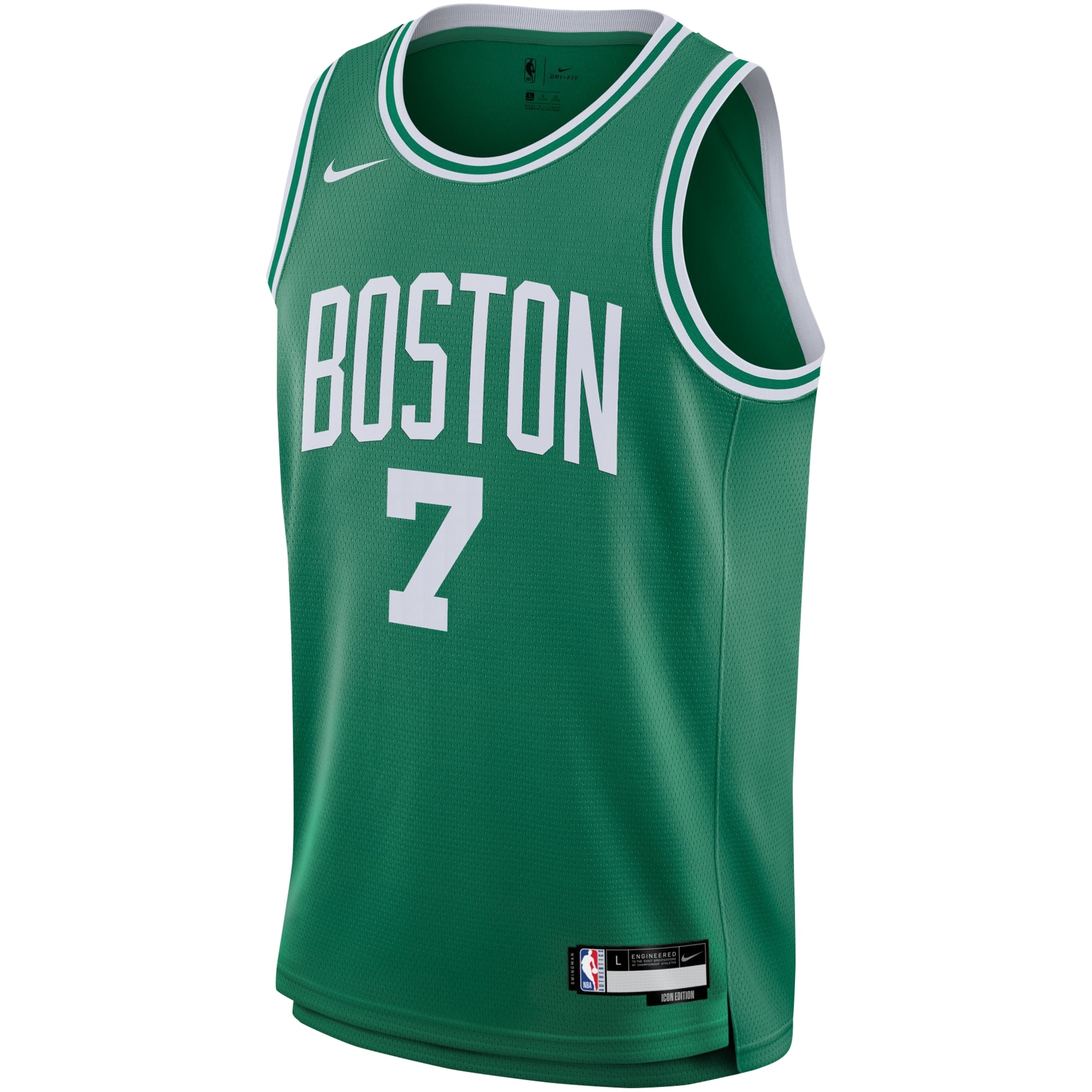 Alternative view of Jaylen Brown Boston Celtics Youth Swingman Basketball Jersey - Icon Edition - Kelly Green