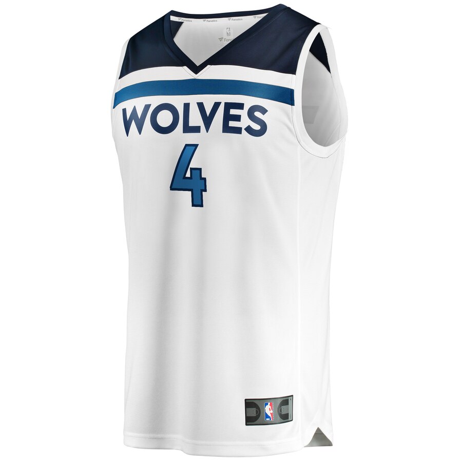 Alternative view of Jaylen Nowell Minnesota Timberwolves Fanatics Branded Fast Break Replica Basketball Jersey White - Association Edition