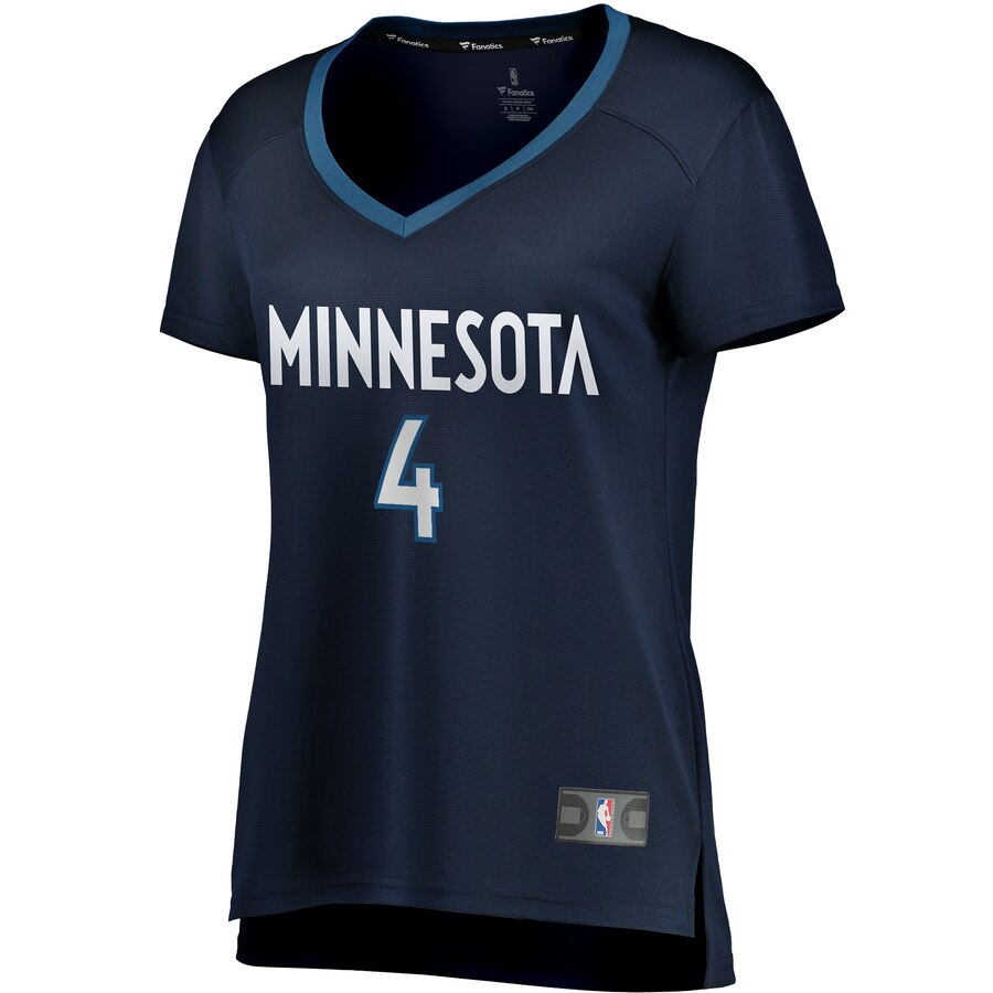 Alternative view of Jaylen Nowell Minnesota Timberwolves Fanatics Branded Women's Fast Break Replica Basketball Jersey Navy - Icon Edition