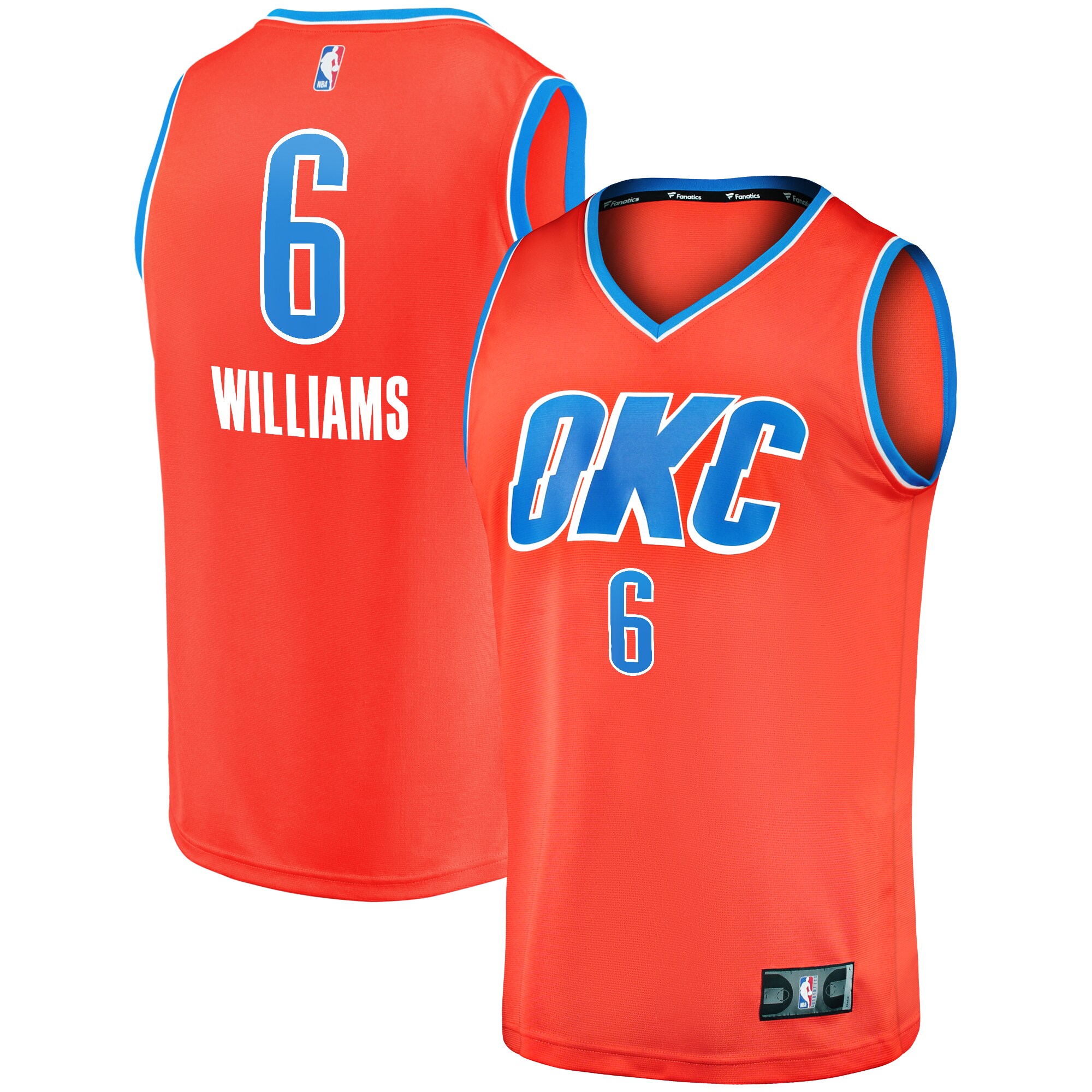 Jaylin Williams Oklahoma City Thunder Fanatics Youth Fast Break Replica Player Basketball Jersey - Statement Edition - Orange