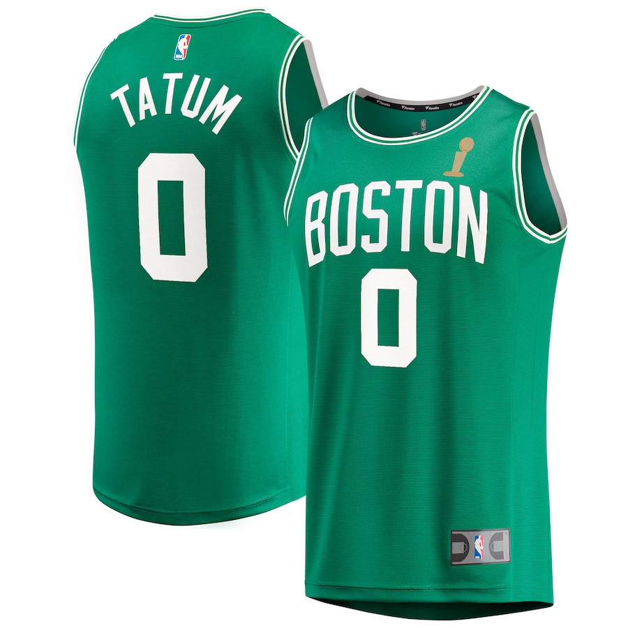 Jayson Tatum 0 Boston Celtics 2024 FINALS CHAMPIONS Basketball Jersey - Kelly Green - Icon Edition - JS930