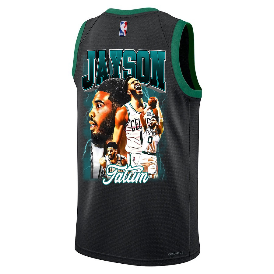 Alternative view of Jayson Tatum 0 Boston Celtics 2024 Legacy of The Legend Swingman Basketball Jersey - Final Champions Patch - Black - JS551
