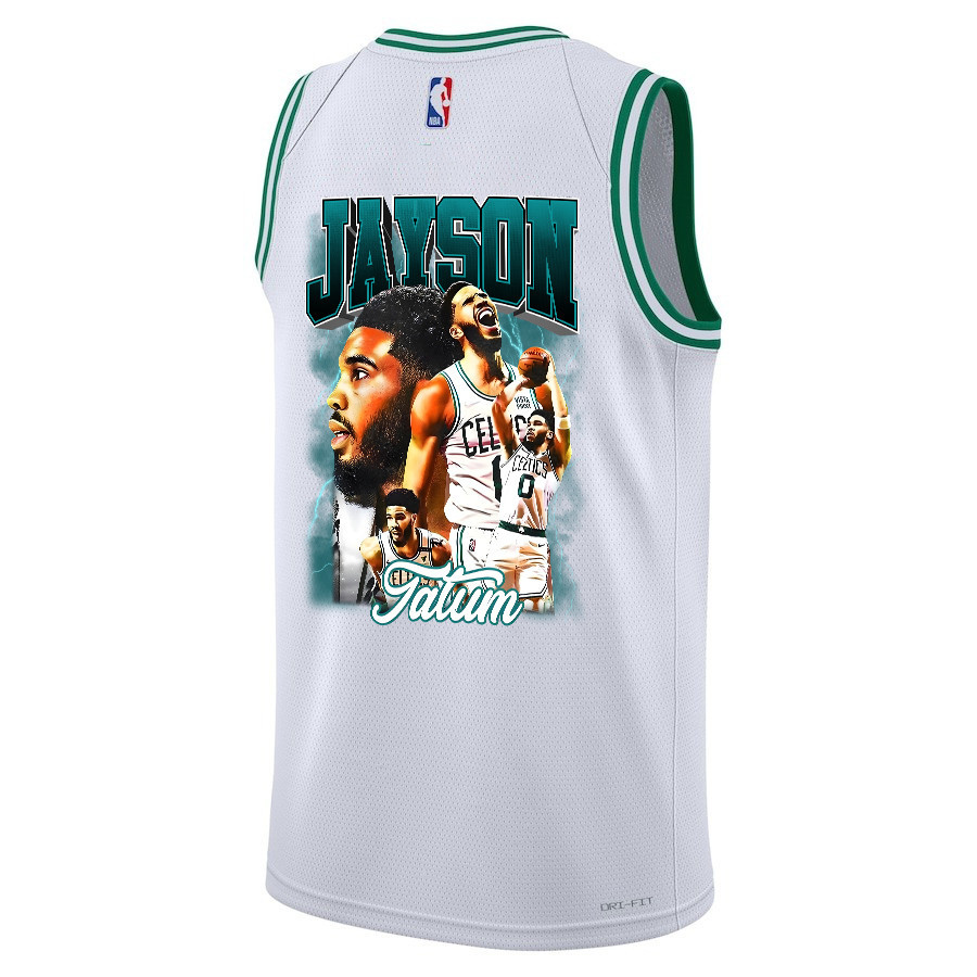 Alternative view of Jayson Tatum 0 Boston Celtics 2024 Legacy of The Legend Swingman Basketball Jersey - Final Champions Patch - White - JS268