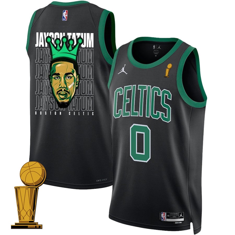 Jayson Tatum 0 Boston Celtics 2024 The King Of Champions Swingman Basketball Jersey - Finals Champions Patch - JS280