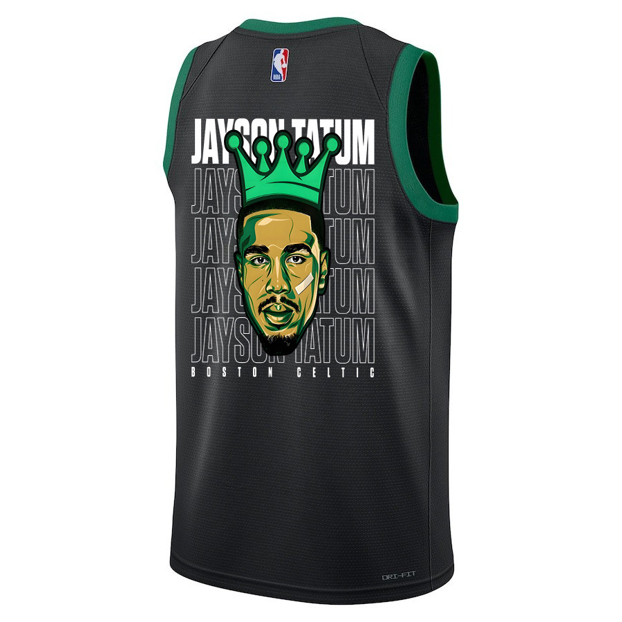 Alternative view of Jayson Tatum 0 Boston Celtics 2024 The King Of Champions Swingman Basketball Jersey - Finals Champions Patch - JS280