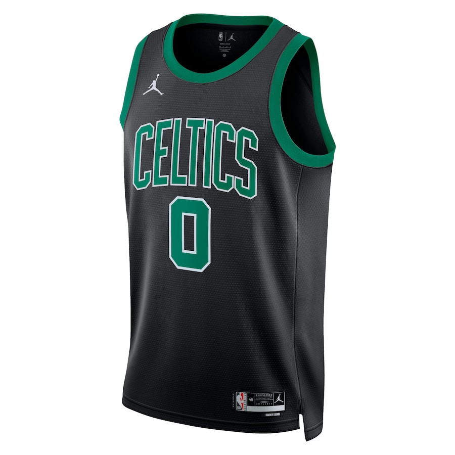 Alternative view of Jayson Tatum 0 Boston Celtics Unisex Swingman Jersey - Statement Edition - Black - JS544