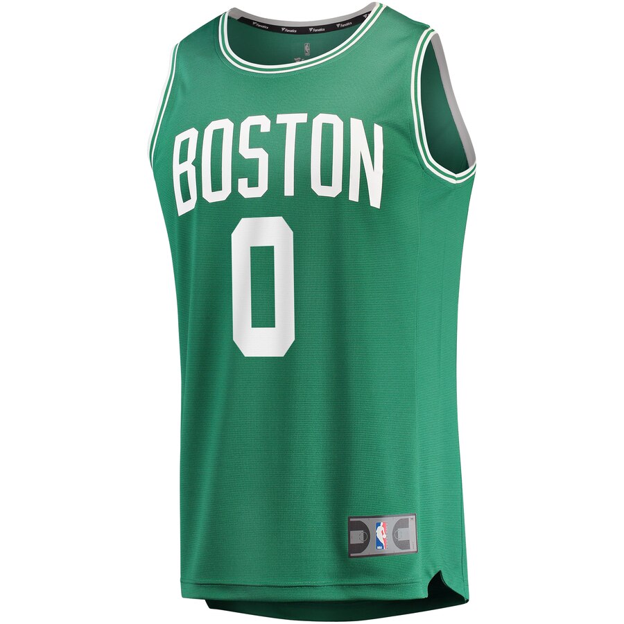 Alternative view of Jayson Tatum Boston Celtics Fanatics Branded Fast Break Replica Jersey Green - Icon Edition