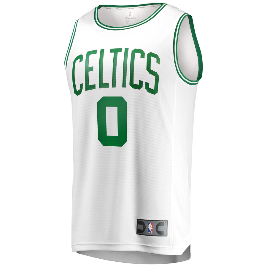 Alternative view of Jayson Tatum Boston Celtics Fanatics Branded Fast Break Replica Jersey White - Association Edition