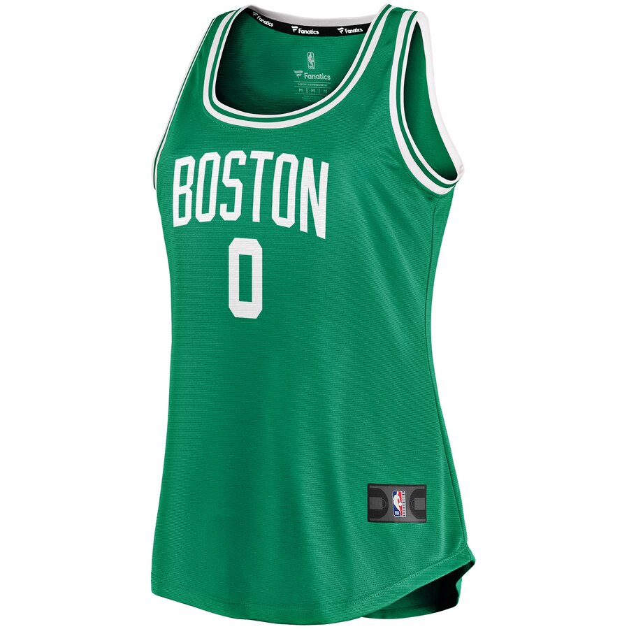 Alternative view of Jayson Tatum Boston Celtics Fanatics Branded Women's Fast Break Team Tank Jersey - Icon Edition - Kelly Green