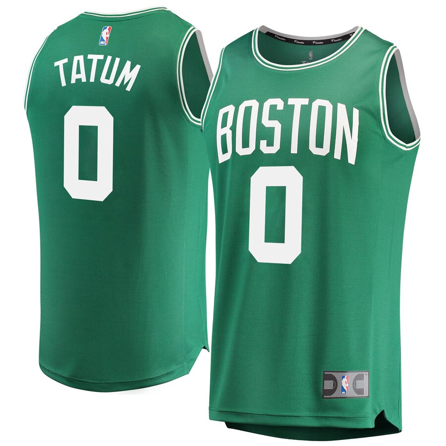Jayson Tatum Boston Celtics Fanatics Branded Youth Fast Break Replica Jersey Green - Icon Edition