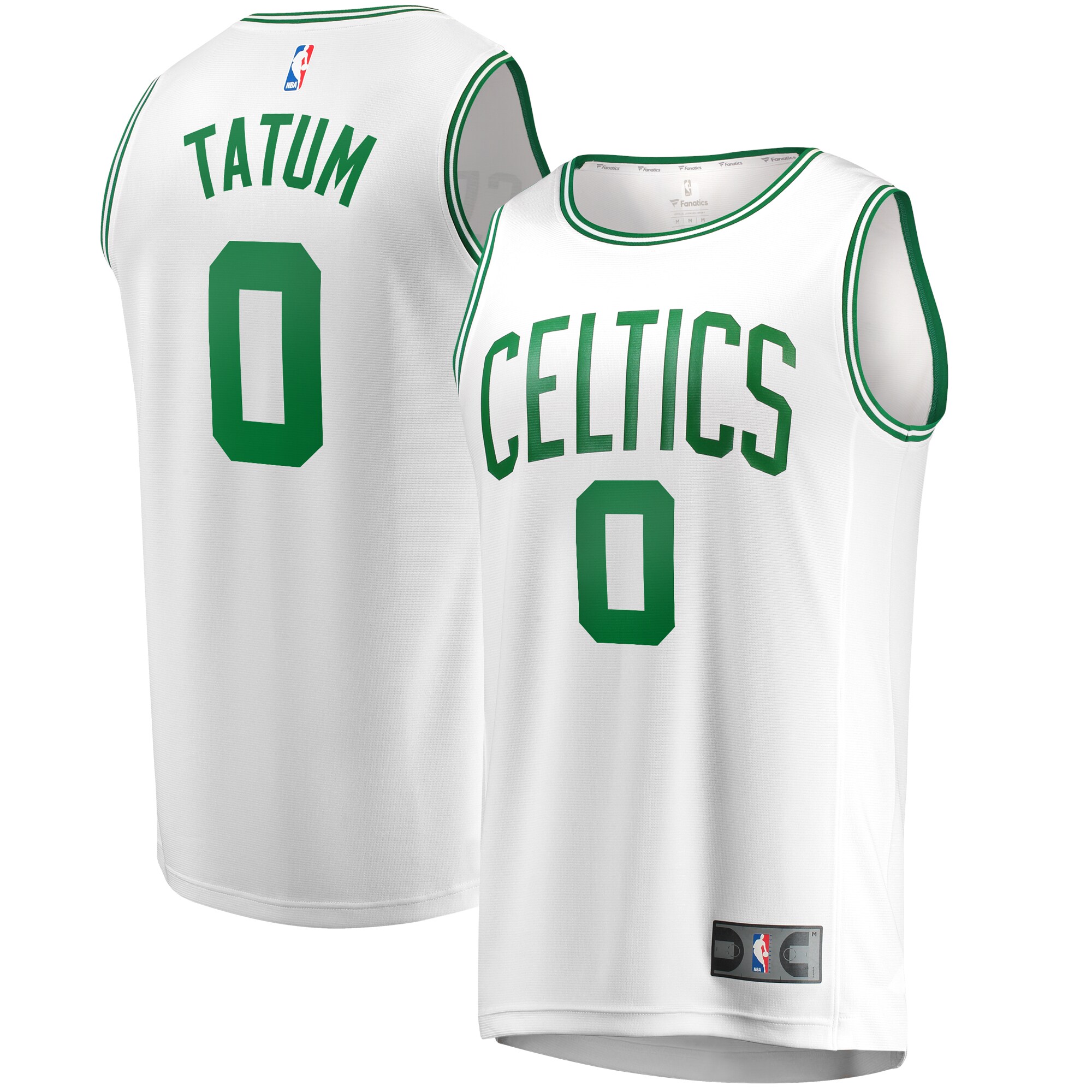 Jayson Tatum Boston Celtics Fanatics Fast Break Replica Away Basketball Jersey White - Association Edition