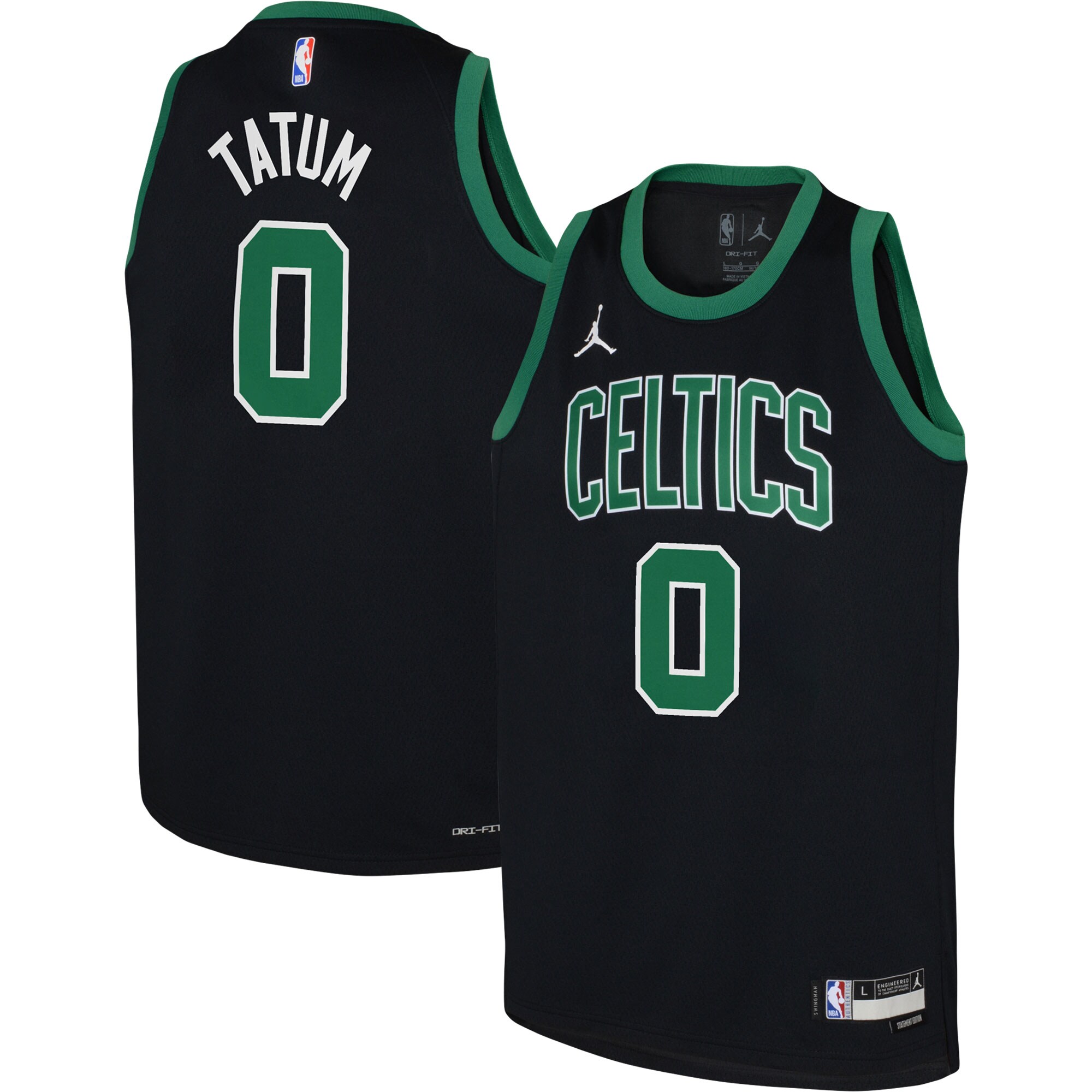 Jayson Tatum Boston Celtics Jordan Brand Youth Swingman Basketball Jersey - Statement Edition - Black