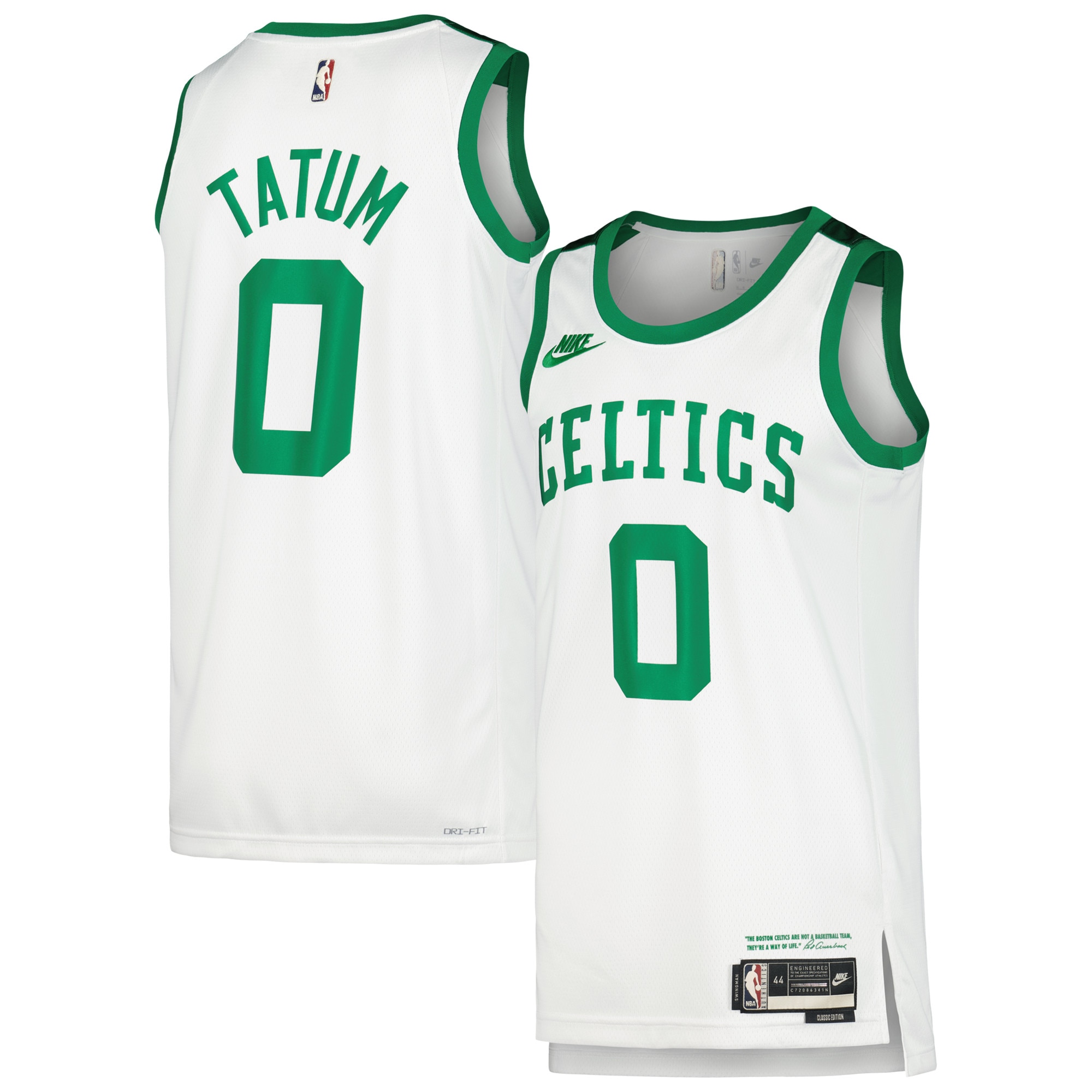 Jayson Tatum Boston Celtics Swingman Player Basketball Jersey - Classic Edition - White
