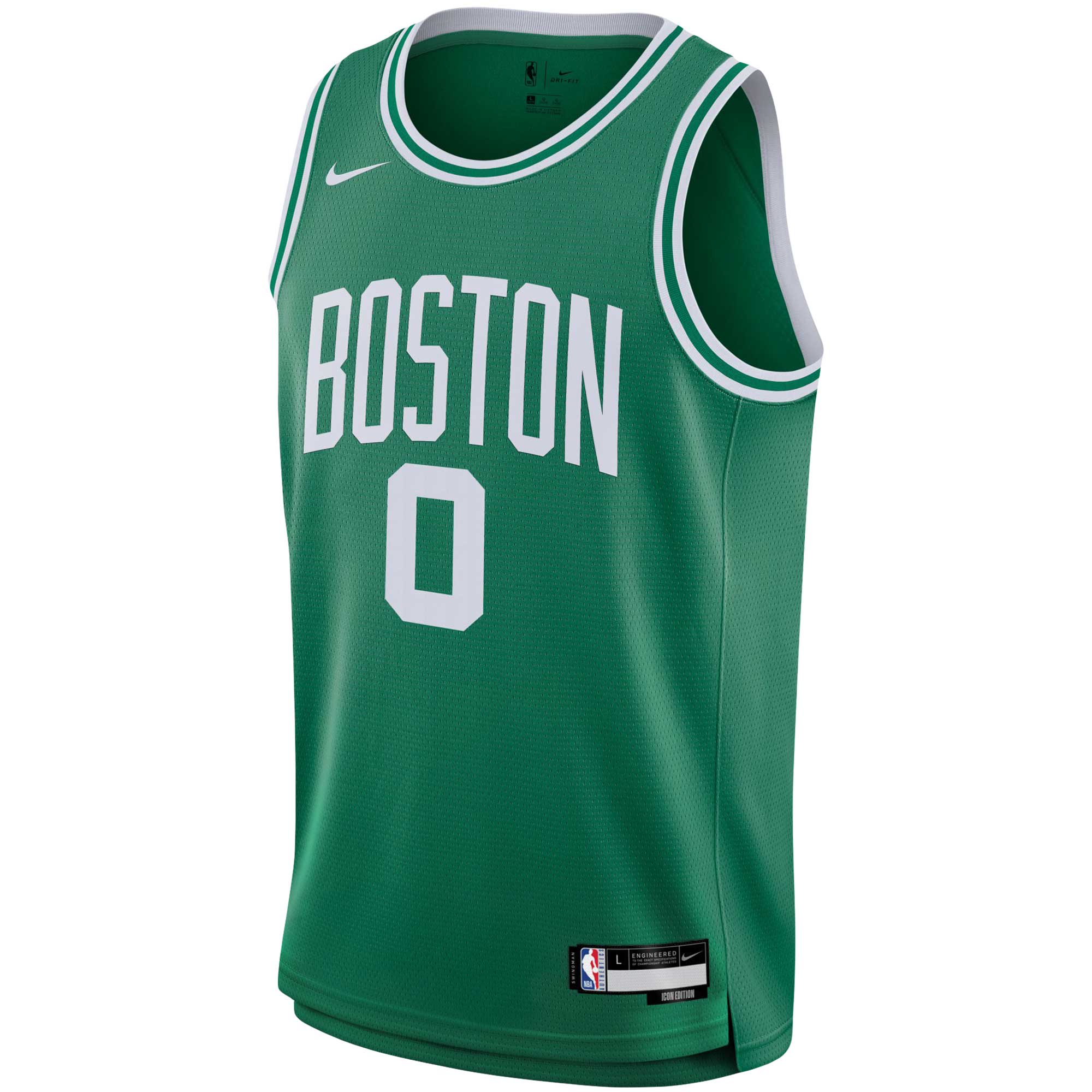 Alternative view of Jayson Tatum Boston Celtics Youth Swingman Basketball Jersey - Icon Edition - Kelly Green