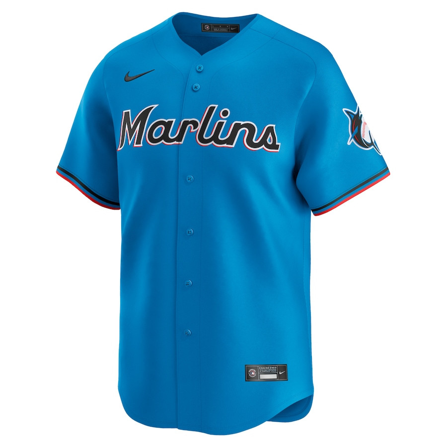 Alternative view of Jazz Chisholm Jr. 2 Miami Marlins Alternate Limited Men Baseball Jersey - Blue 