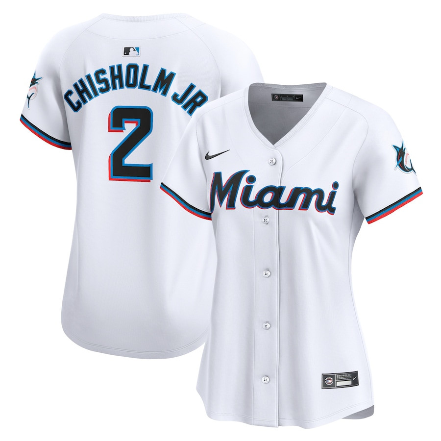 Jazz Chisholm Jr. 2 Miami Marlins Home Limited Women Baseball Jersey - White 