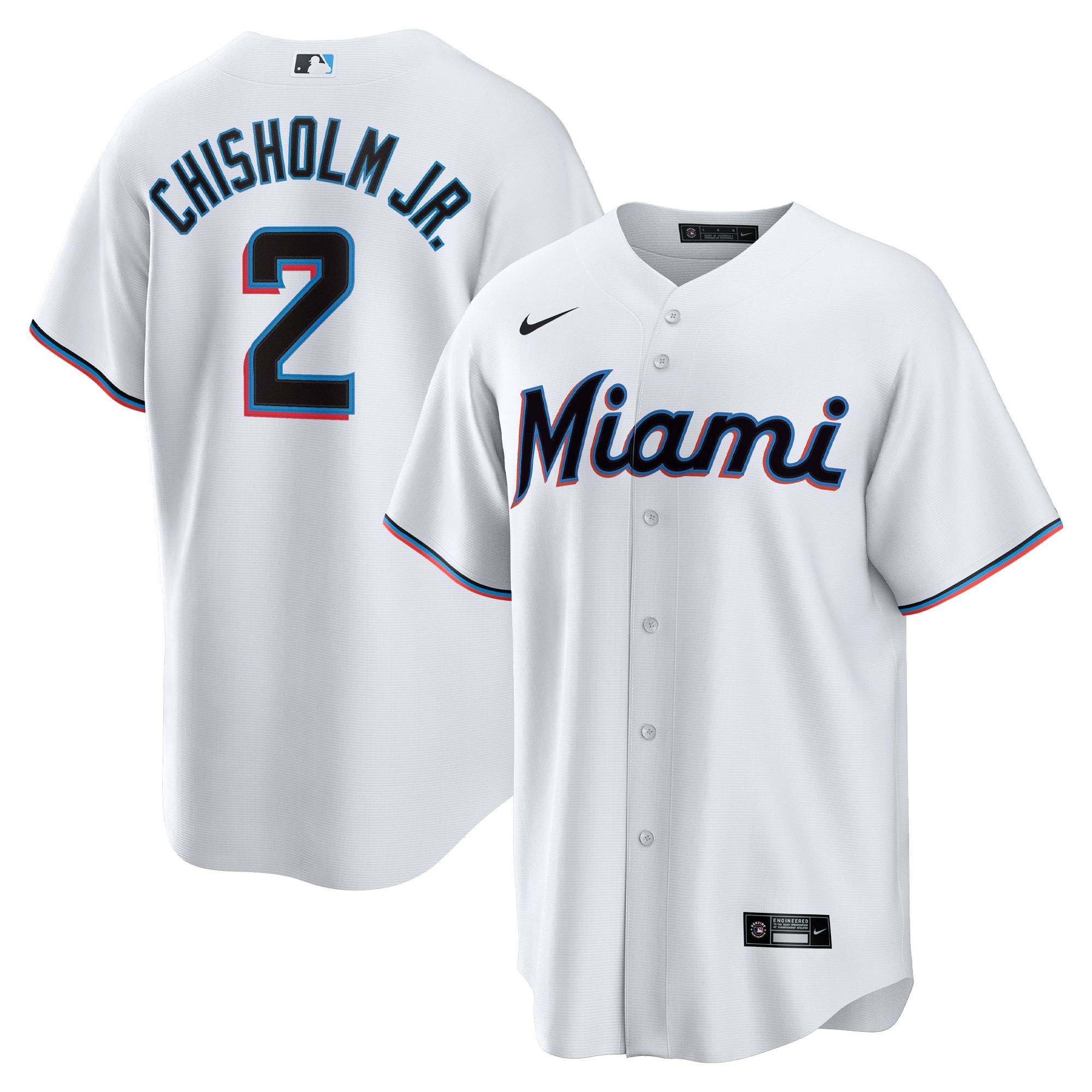 Jazz Chisholm Jr. Miami Marlins Home Replica Player Baseball Jersey – White