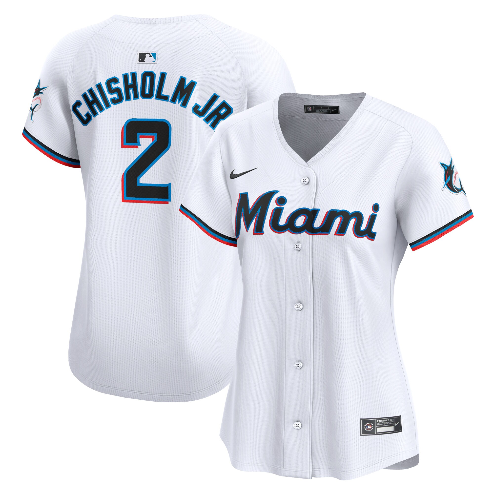 Jazz Chisholm Jr. Miami Marlins Women's Home Limited Player Baseball Jersey - White