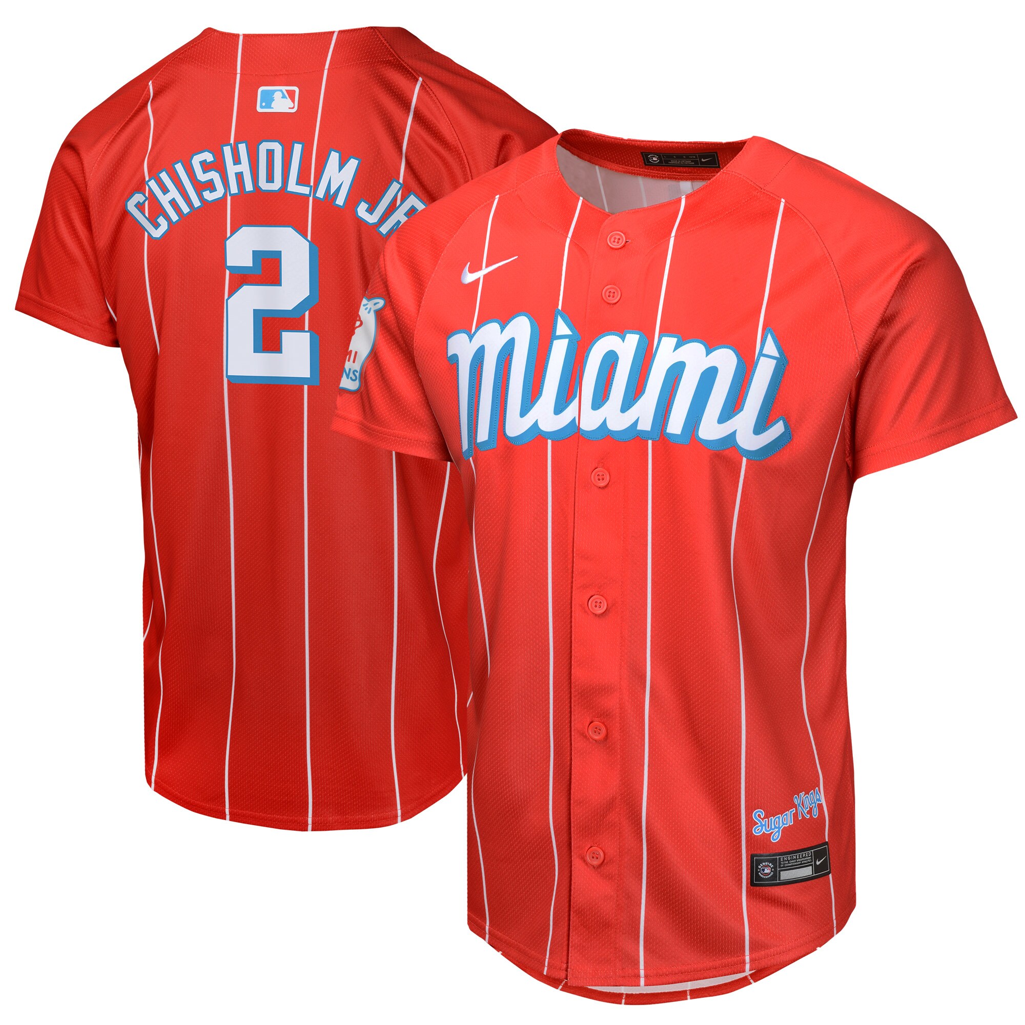 Jazz Chisholm Jr. Miami Marlins Youth City Connect Limited Player Baseball Jersey - Red