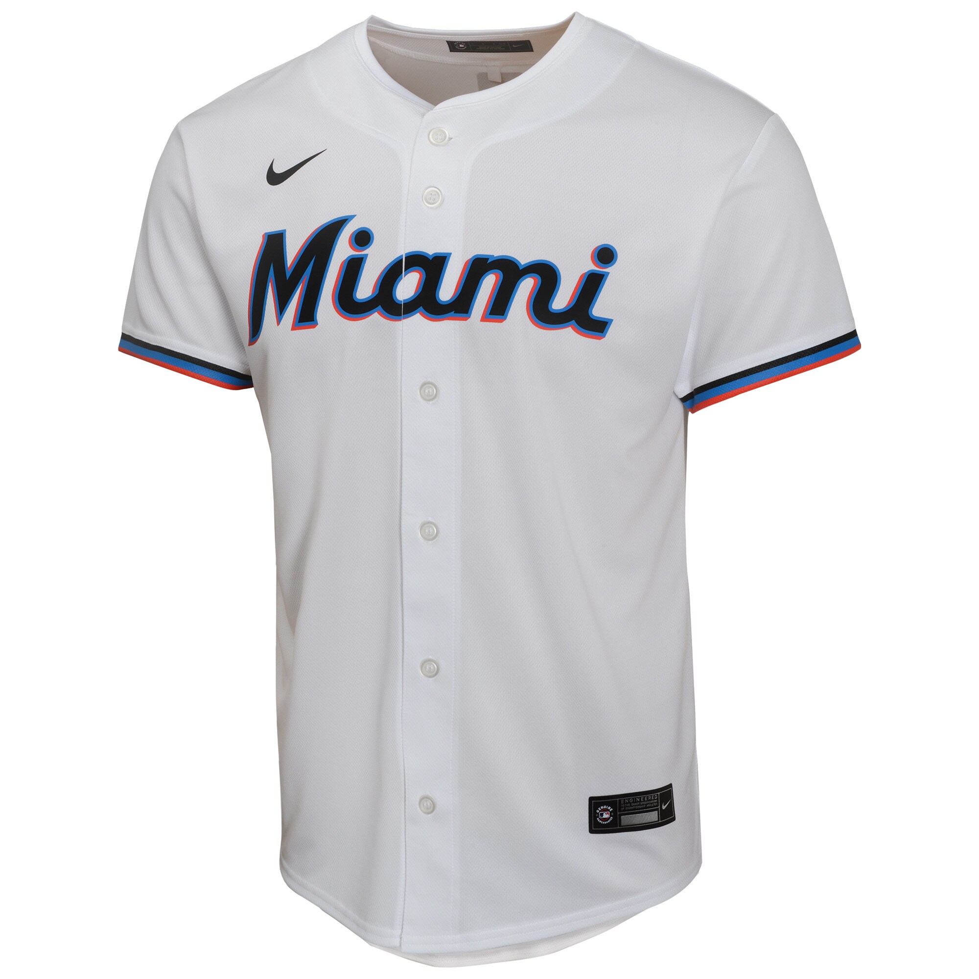 Alternative view of Jazz Chisholm Jr. Miami Marlins Youth Home Game Player Baseball Jersey - White