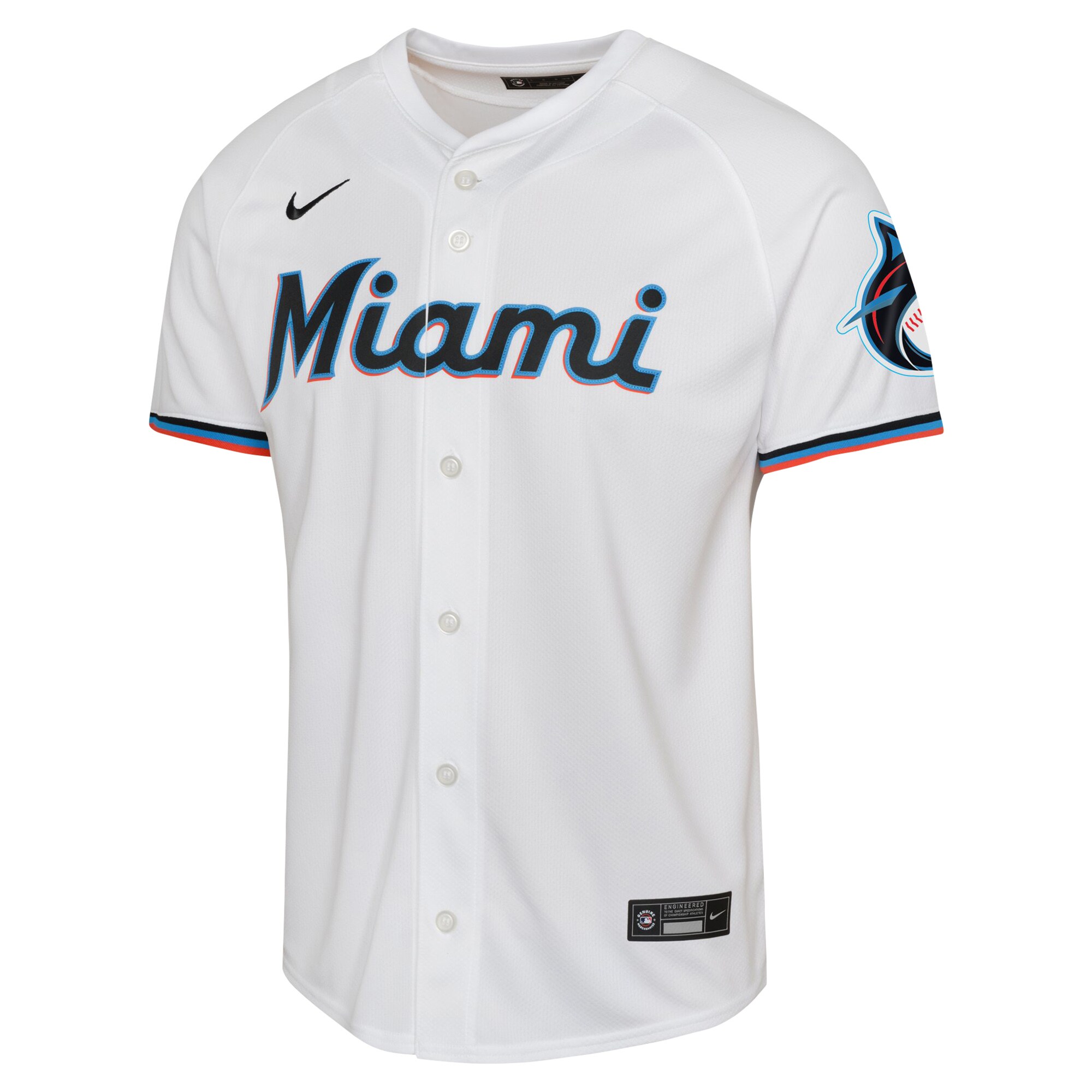 Alternative view of Jazz Chisholm Miami Marlins Youth Home Limited Player Baseball Jersey - White