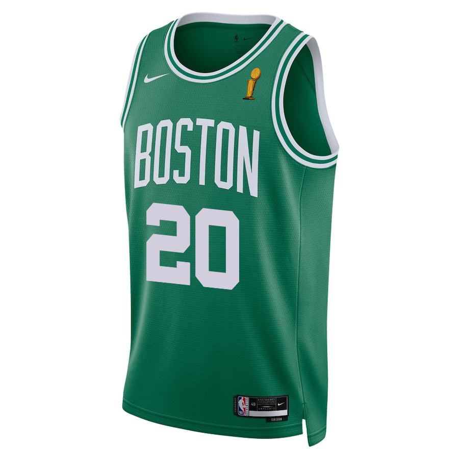 Alternative view of JD Davison 20 Boston Celtics 2024 FINALS CHAMPIONS Basketball Jersey - Icon Edition - Kelly Green - JS873