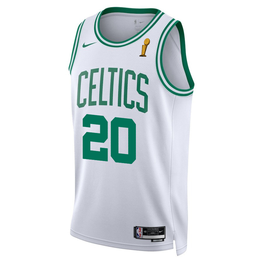 Alternative view of JD Davison 20 Boston Celtics 2024 FINALS CHAMPIONS Swingman Basketball Jersey - Association Edition - White - JS490