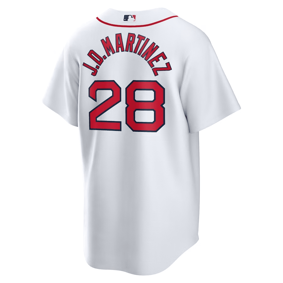Alternative view of J.D. Martinez 28 Boston Red Sox Home Men Baseball Jersey - White