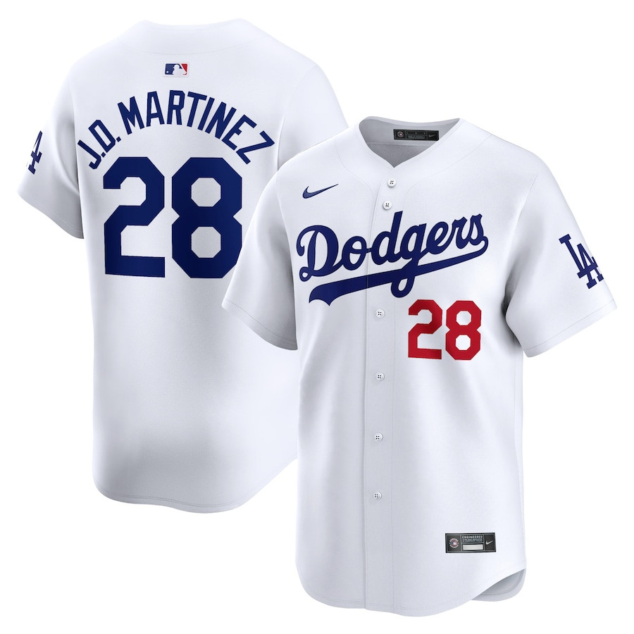 J.D. Martinez 28 Los Angeles Dodgers Home Limited Player Men Baseball Jersey - White 