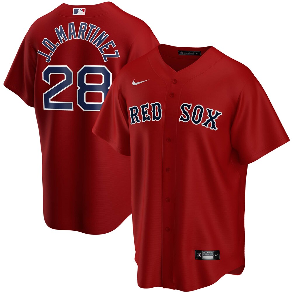 J.d. Martinez Boston Red Sox Alternate 2020 Player Baseball Jersey - Red
