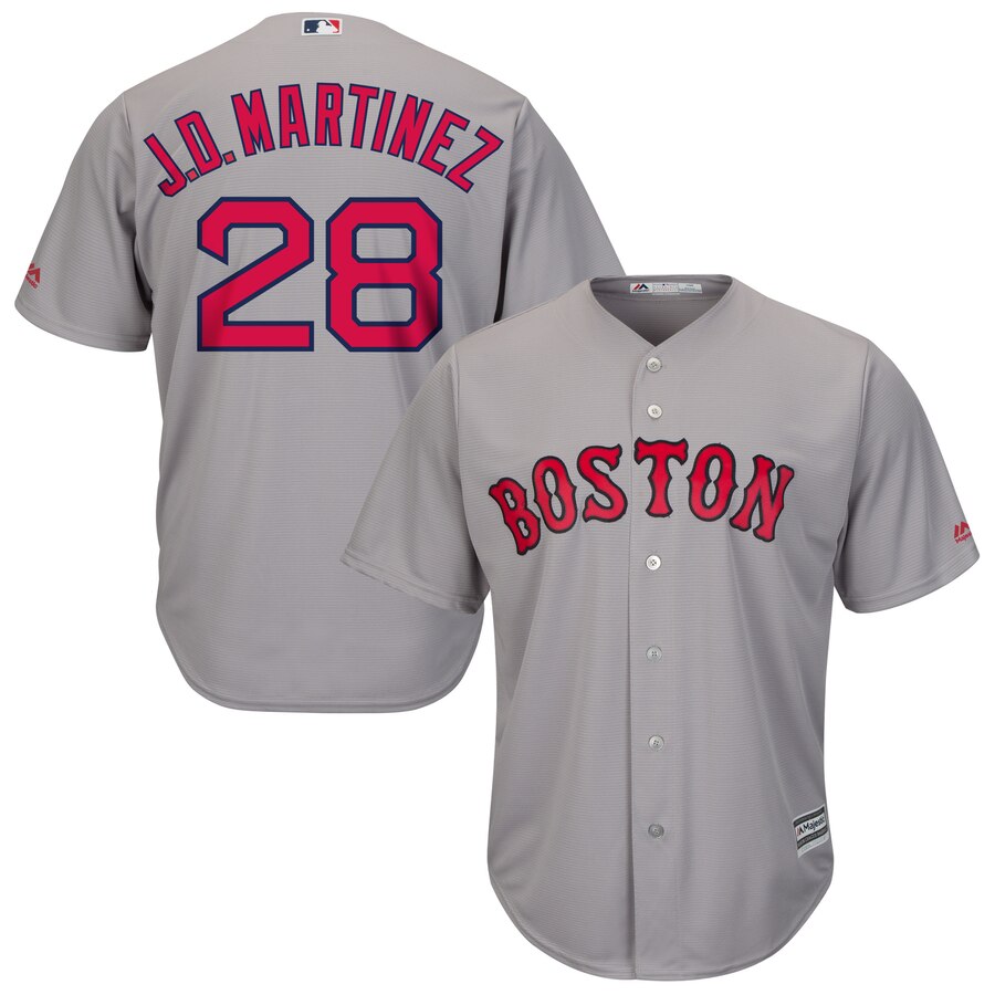 J.d. Martinez Boston Red Sox Majestic Road Official Cool Base Player Jersey – Gray