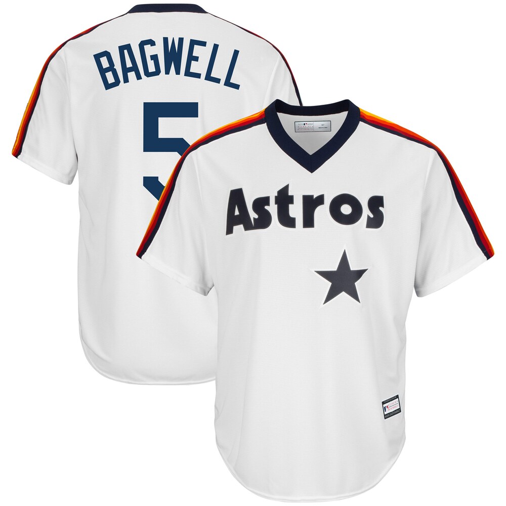 Jeff Bagwell Houston Astros Big & Tall Home Cooperstown Collection Player Baseball Jersey - White