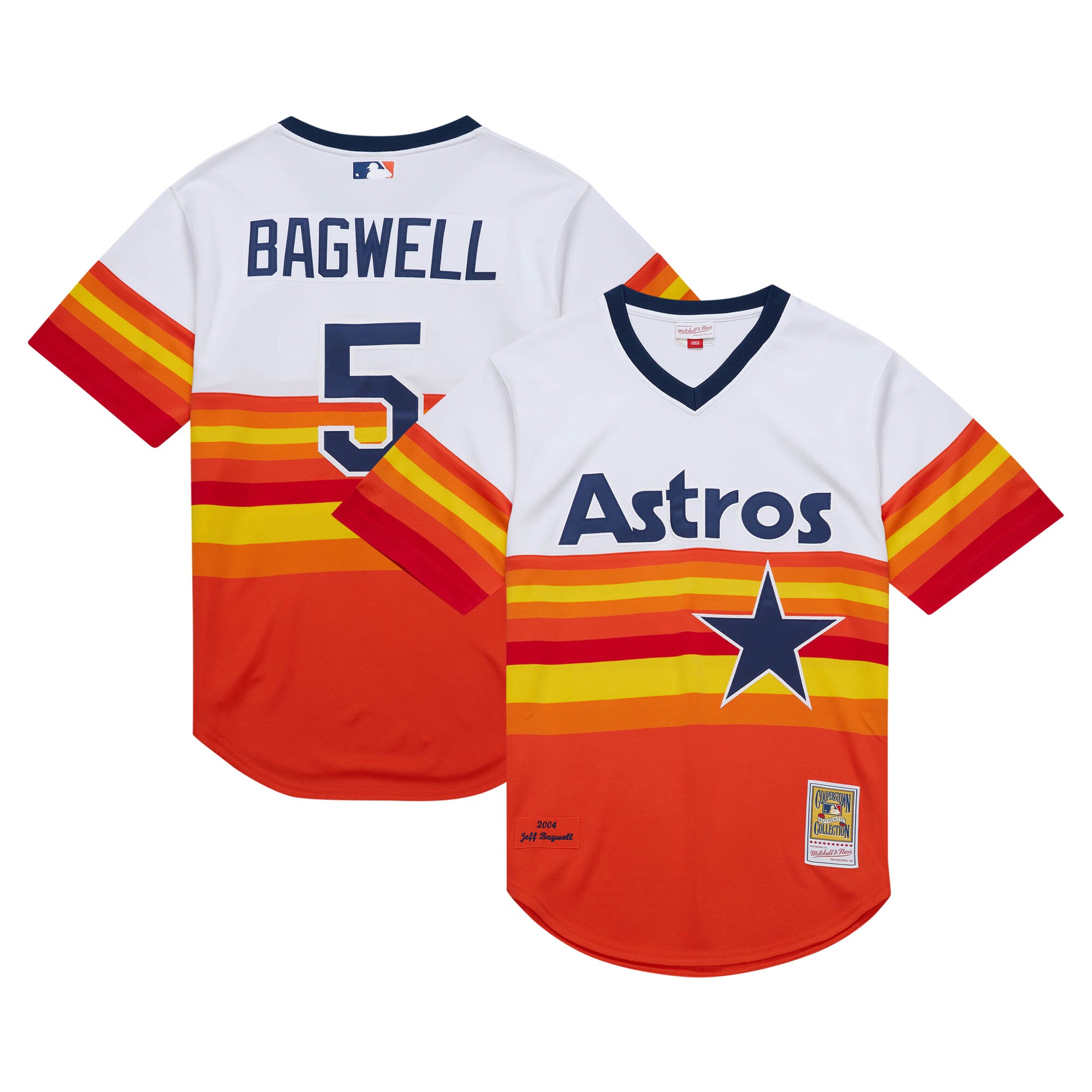 Jeff Bagwell Houston Astros Mitchell & Ness 2004 Cooperstown Collection Authentic Throwback Baseball Jersey - White