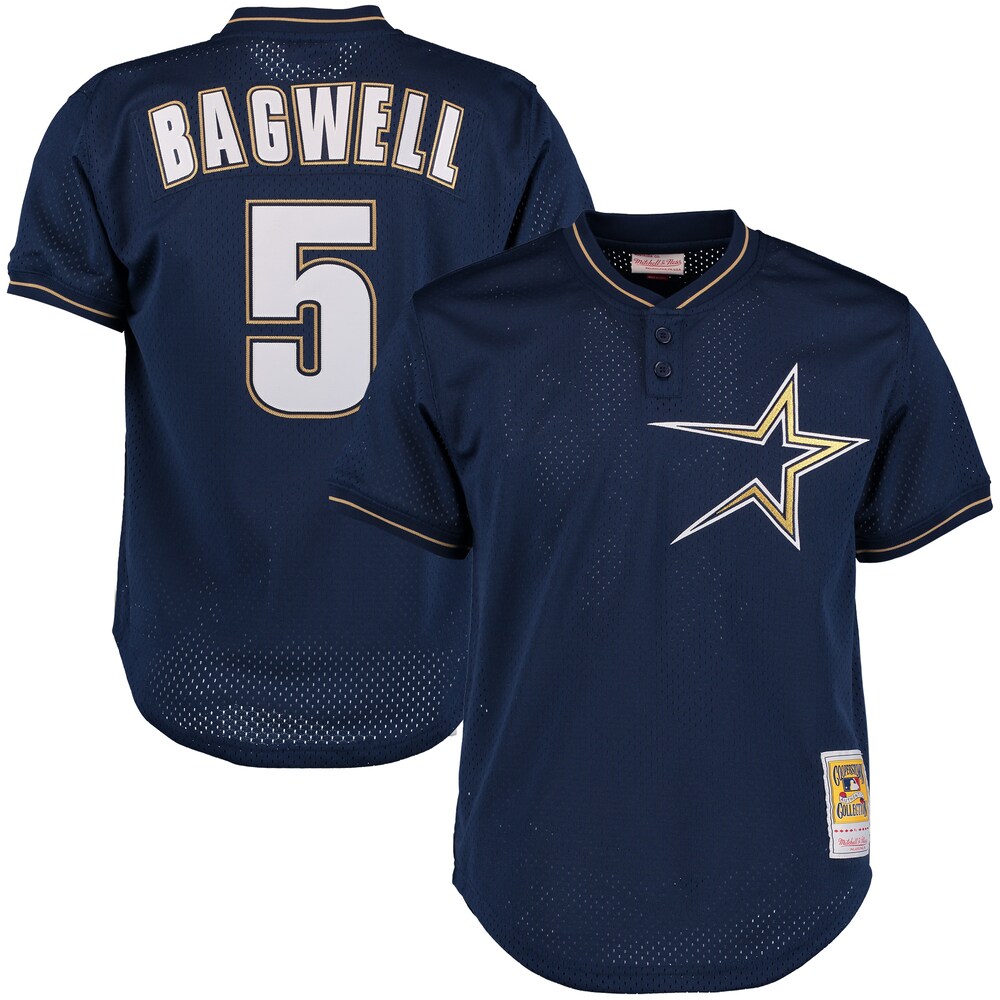 Jeff Bagwell Houston Astros Mitchell & Ness Cooperstown 1997 Mesh Batting Practice Baseball Jersey - Navy