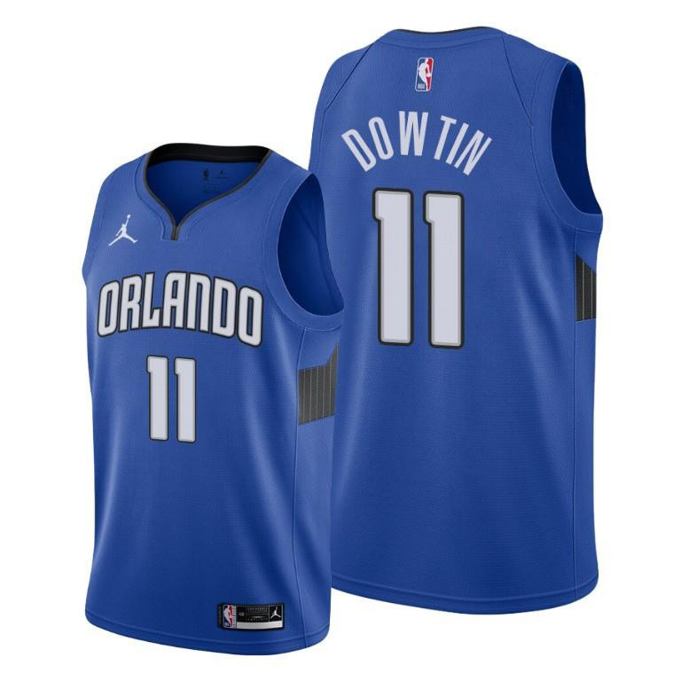 Jeff Dowtin 11 Orlando Magic Statement Edition Blue Basketball Jersey - Men Basketball Jersey - JS119 