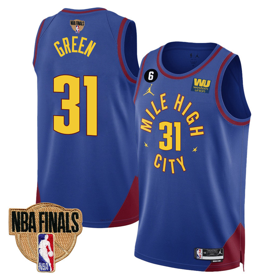 Jeff Green 31 Denver Nuggets Final Champions 2023 Swingman Basketball Jersey - Blue - JS271 