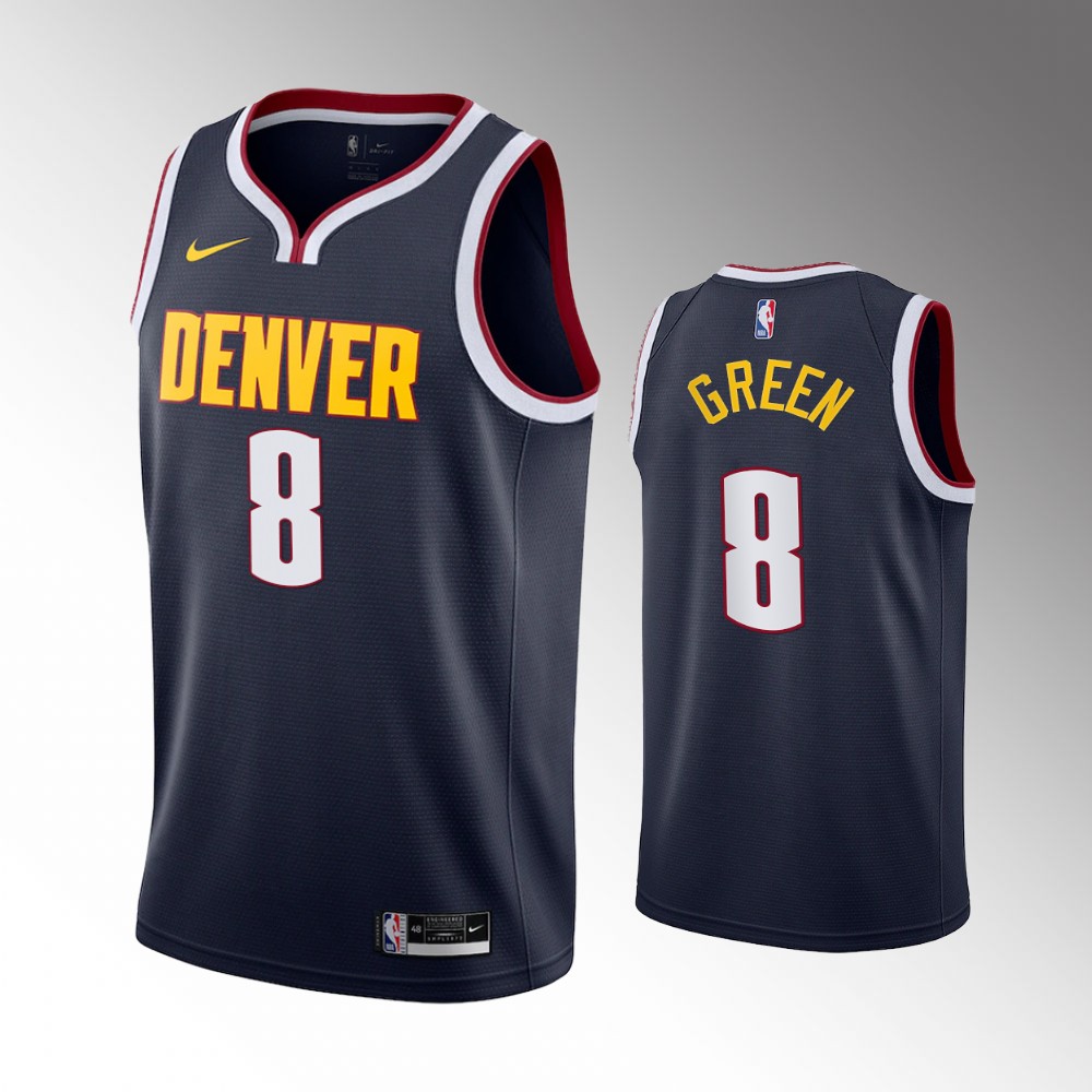 Jeff Green Denver Nuggets 2021 Icon Edition Navy 2021 Trade Basketball Jersey