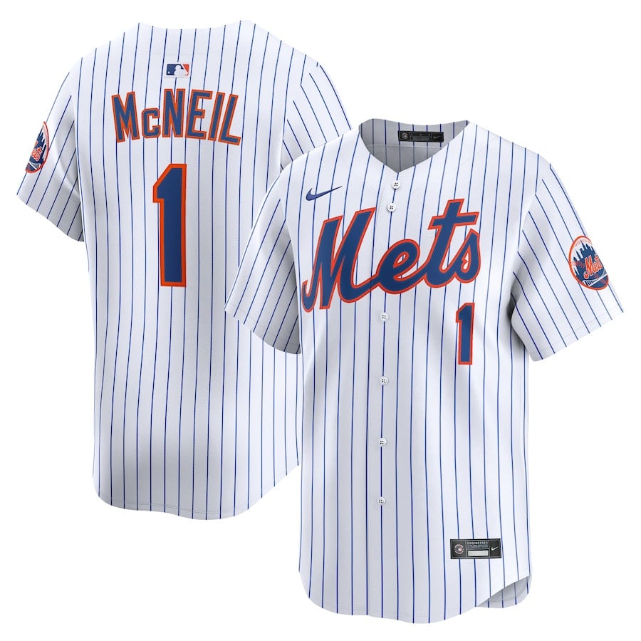 Jeff McNeil 1 New York Mets Alternate Limited Player Men Baseball Jersey - White 