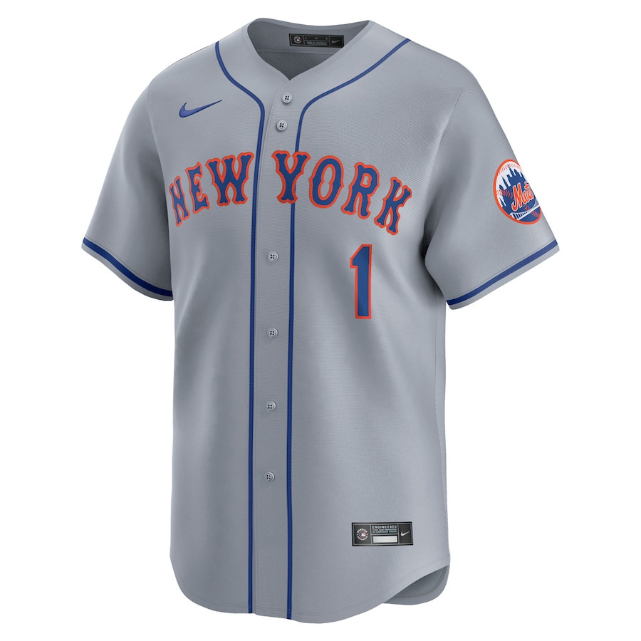 Alternative view of Jeff McNeil 1 New York Mets Away Limited Player Men Baseball Jersey - Gray 